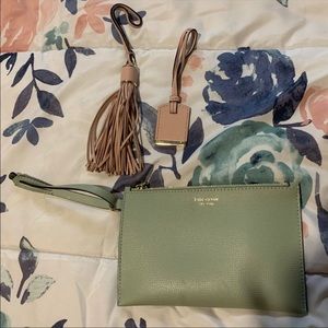 Authentic Kate spade clutch with bag charms